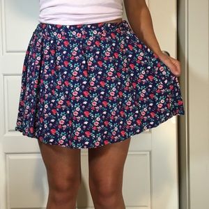 Floral Skirt Blue and pink